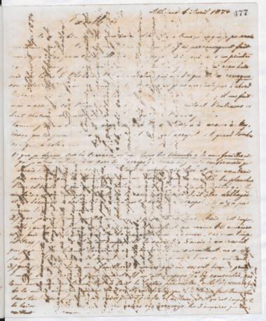 Copy of letter by Schliemann, Heinrich to Βαλασόπουλος, Ιωάννης, 1874