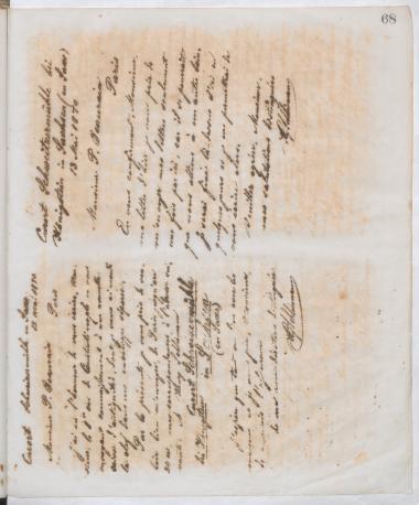 Copy of letter by Schliemann, Heinrich to Beaurain, Polynice, 1870