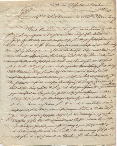 Letter sent by Greiff, Moritz & Co. de to unknown receiver, 1847