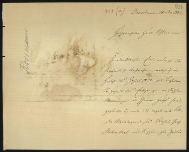 Letter sent by Rossmann, W. to Schliemann, Heinrich, 1882
