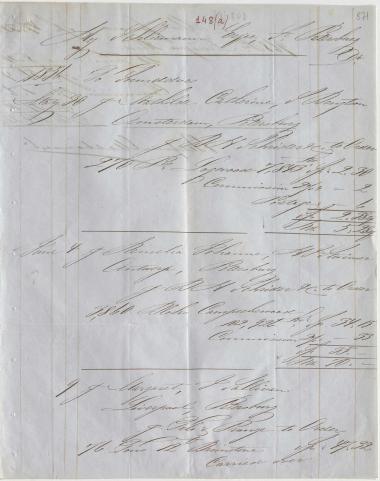 Letter sent by Belfour Ellah Rainals & Co. to Schliemann, Heinrich, 1856