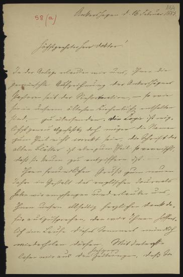 Letter sent by Becker, Dorothée and Becker, Magdalene to Schliemann, Heinrich, 1883