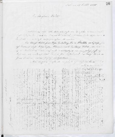 Copy of letter by Schliemann, Heinrich to unknown receiver, 1875