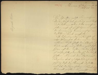 Letter sent by Hesse, Auguste to Schliemann, Heinrich, 1883
