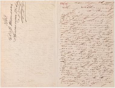 Letter sent by Schliemann, Ernst Wilhelm to Schliemann, Heinrich, 1863