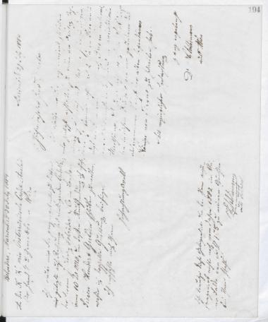 Copy of letter by Schliemann, Heinrich to Österreichische Creditanstalt für Handel und Gewerbe, 1884