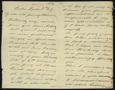 Letter sent by Wirths, Edward to Schliemann, Heinrich, 1886