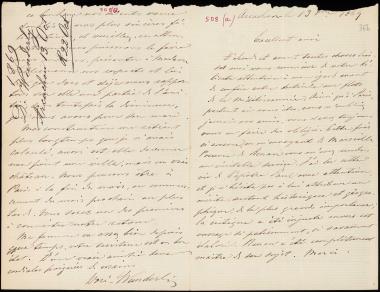 Letter sent by Wunderly, J. Dore to Schliemann, Heinrich, 1869