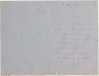 Letter sent by Heynahts, Hélène to Schliemann, Heinrich, 1860