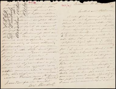Letter sent by Wunderly, J. Dore to Schliemann, Heinrich, 1869