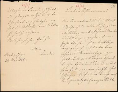 Letter sent by Becker, ? to Schliemann, Heinrich, 1888