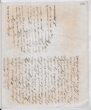 Copy of letter by Schliemann, Heinrich to Schliemann, Nadezhda Andreyevna, 1870