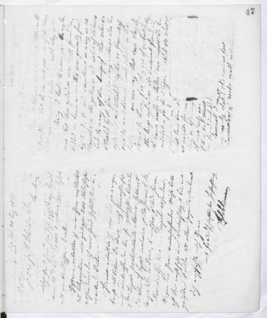 Copy of letter by Schliemann, Heinrich to unknown receiver, 1875