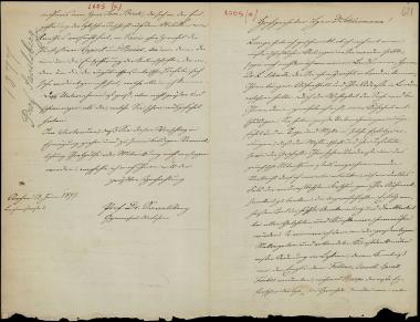 Letter sent by Savelsberg, ? to Schliemann, Heinrich, 1877