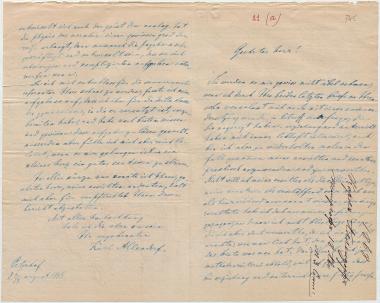 Letter sent by Allendorf, Charles to Schliemann, Heinrich, 1868