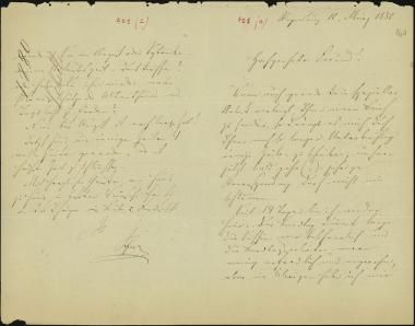 Letter sent by Schels, August to Schliemann, Heinrich, 1880