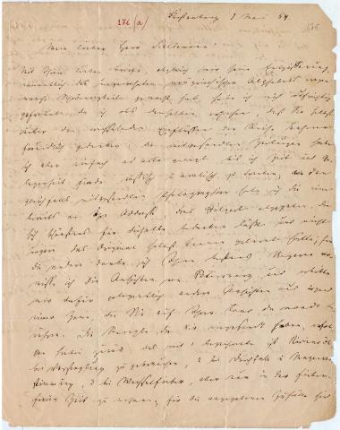Letter sent by Götz, ? to Schliemann, Heinrich, 1864