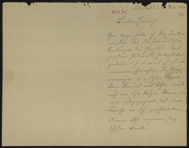 Letter sent by Richers, Minna Meincke to Schliemann, Heinrich, 1880