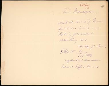 Letter sent by Genny, ? to Schliemann, Heinrich, 1888