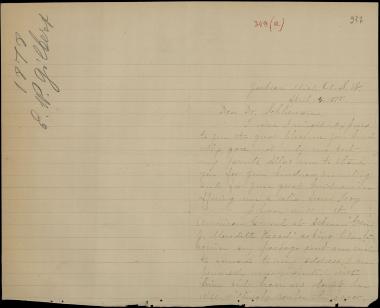 Letter sent by Gilbert, E. W. to Schliemann, Heinrich, 1878