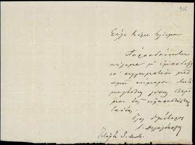 Letter sent by Δεληγεώργης, Λ. to Schliemann, Heinrich [1874]