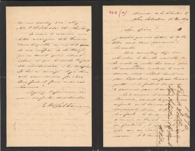 Letter sent by Schliemann, Ernst Wilhelm to Schliemann, Heinrich, 1870