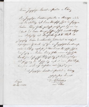 Copy of letter by Schliemann, Heinrich to Herzogliche Staatsministerium, 1884