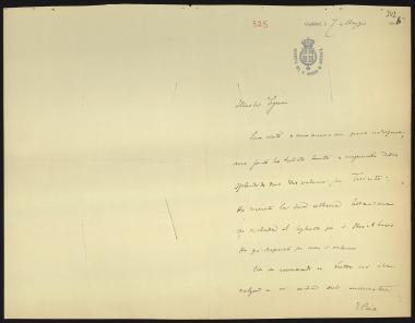 Letter sent by Pais, E. to Schliemann, Heinrich, 1886