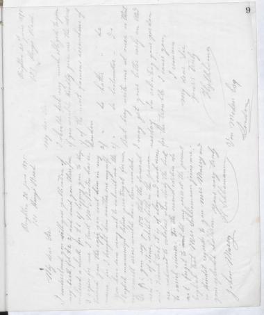 Copy of letter by Schliemann, Heinrich to Meden, O. 1875
