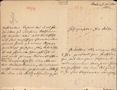 Letter sent by Ponfick, Emil to Schliemann, Heinrich, 1884