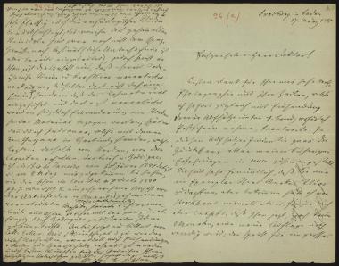 Letter sent by Fischer, Georg to Schliemann, Heinrich, 1881