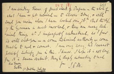 Letter sent by Mahaffy, John Pentland to Schliemann, Heinrich, 1885