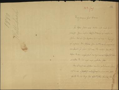 Letter sent by Wattenbach, [Wilhelm] to Schliemann, Heinrich, 1880