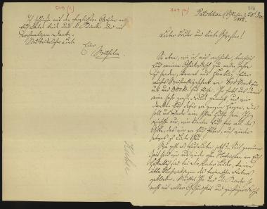 Letter sent by Kühse, Wilhelm to Schliemann, Heinrich, 1882