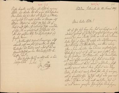 Letter sent by Kühse, Wilhelm to Schliemann, Heinrich, 1887