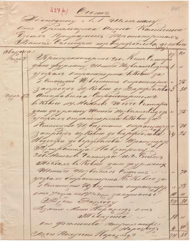Letter sent by Kalinin, Aksen to Schliemann, Heinrich, 1855