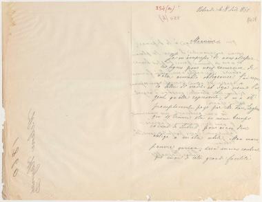 Letter sent by Heynahts, Hélène to Schliemann, Heinrich, 1860