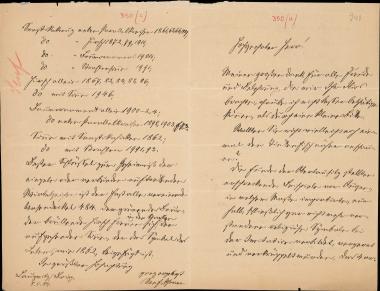 Letter sent by Pfrezen, ? to Schliemann, Heinrich, 1884