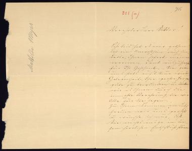 Letter sent by Meyer-Hückstaedt, Mathilde to Schliemann, Heinrich, 1883