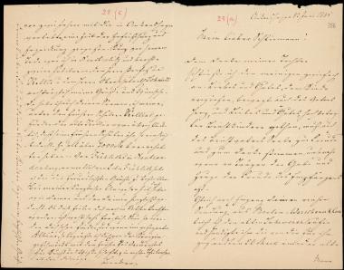 Letter sent by Becker, ? to Schliemann, Heinrich, 1885
