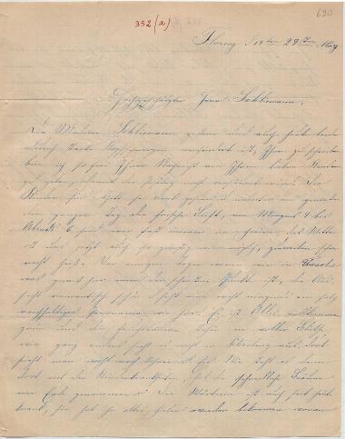 Letter sent by Loewenthal, Aline to Schliemann, Heinrich, 1863
