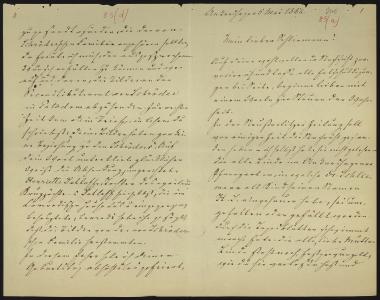 Letter sent by Becker, ? to Schliemann, Heinrich, 1886