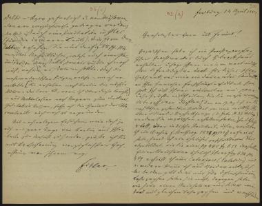 Letter sent by Fischer, Georg to Schliemann, Heinrich, 1881