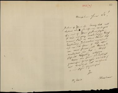 Letter sent by Curtius, Ernst W. to Schliemann, Heinrich, 1877