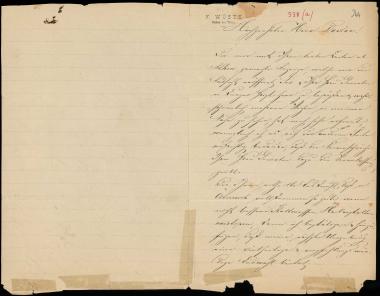 Letter sent by Wüste, F. to Schliemann, Heinrich, 1889