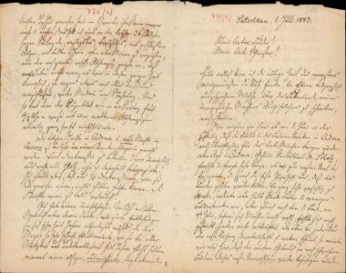 Letter sent by Kühse, Wilhelm to Schliemann, Heinrich, 1883