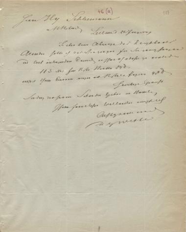 Letter sent by Witte, D. G. to Gebrüder, Rapp  1849