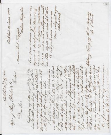 Copy of letter by Schliemann, Heinrich to Lyzhin, Pavel Pyotrovich, 1881
