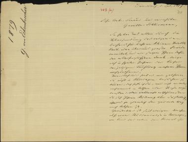 Letter sent by Eckenbrecher, G.  to Schliemann, Heinrich, 1879
