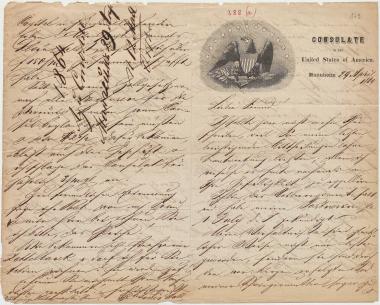Letter sent by Stoll, Louis to Schliemann, Heinrich, 1864